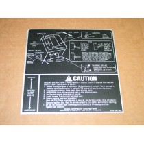 TUNNEL CAUTION DECAL GRAPHIC CUB CADET 779-3299 (293-393) NOS