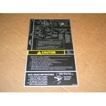 TUNNEL COVER DECAL CAUTION GRAPHIC CUB CADET 779-3426 NOS