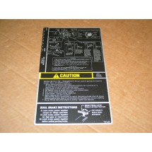 TUNNEL COVER DECAL CAUTION GRAPHIC CUB CADET 779-3426 NOS