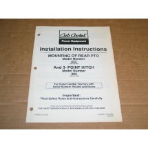 INSTALLATION INSTRUCTIONS REAR PTO 3 POINT HITCH CUB CADET 772-3796A NOS