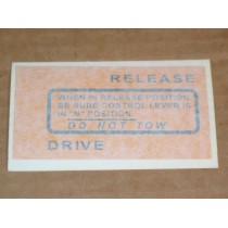 DO NOT TOW DECAL CUB CADET IH 529681 R1 NEW