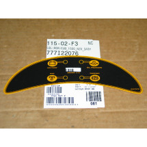 DASH INSERT GRAPHIC DASH MONITOR LABEL CUB CADET 777I22076 NOS