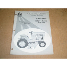 INTERNATIONAL ROTARY MOWER 38 INCH, 3 SPINDLE OPERATOR'S MANUAL IH 1083304 R1 IH1083304R1 IH-1083304-R1