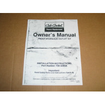 OWNER'S MANUAL FRONT HYDRAULIC OUTLET KIT CUB CADET 759-3493A COPY