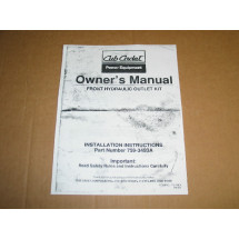 OWNER'S MANUAL FRONT HYDRAULIC OUTLET KIT CUB CADET 759-3493A COPY