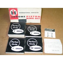 STD CHROME RING SET INTERNATIONAL HARVESTER IH 363754 R91 NOS