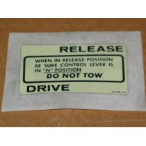 DO NOT TOW DECAL RCT NEW