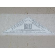 1977 SAFETY STANDARD DECAL SILVER NEW