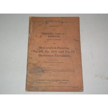 Model BD-1 engine No. 20 20A and 22 Harvester Threshers