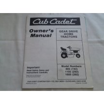 Owner's Manual for Garden Tractor Model Number 1861 1862