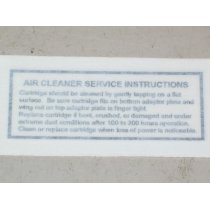 AIR CLEANER DECAL W NEW