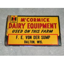 McCORMICK INTERNATIONAL HARVESTER SIGN USED