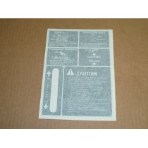 FRAME CENTER DECAL GEAR DRIVE TRANSMISSION CUB CADET IH 546709 R2 NEW